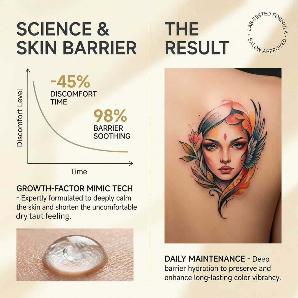 StruggleRoach 20ml Tattoo Aftercare Essence Gel Tube - Non-Sticky Transparent Texture, Hydrating, Fade-Preventing, Healing-Accelerating, Dryness & Itching-Relieving Cleansing Cream for Soothing Tattoo Aftercare Balms & Creams